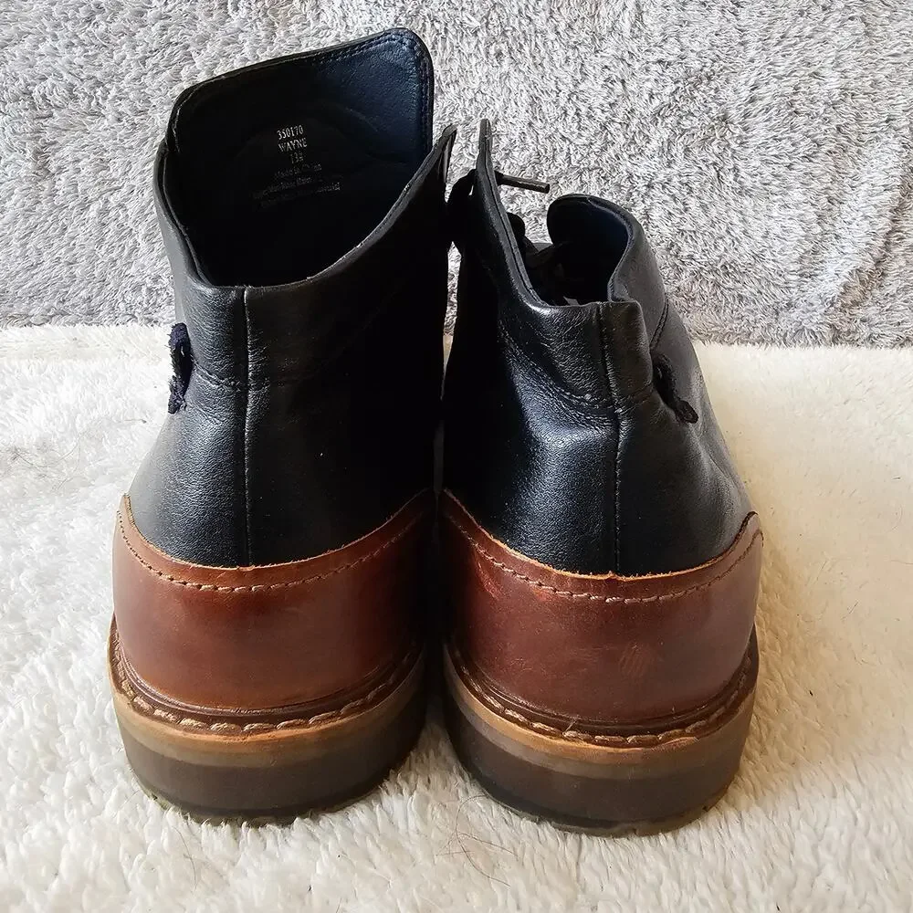 Restoration Men's Wayne Leather Lace Up Chukka Ankle‎ Boot Shoes Size 13 Black